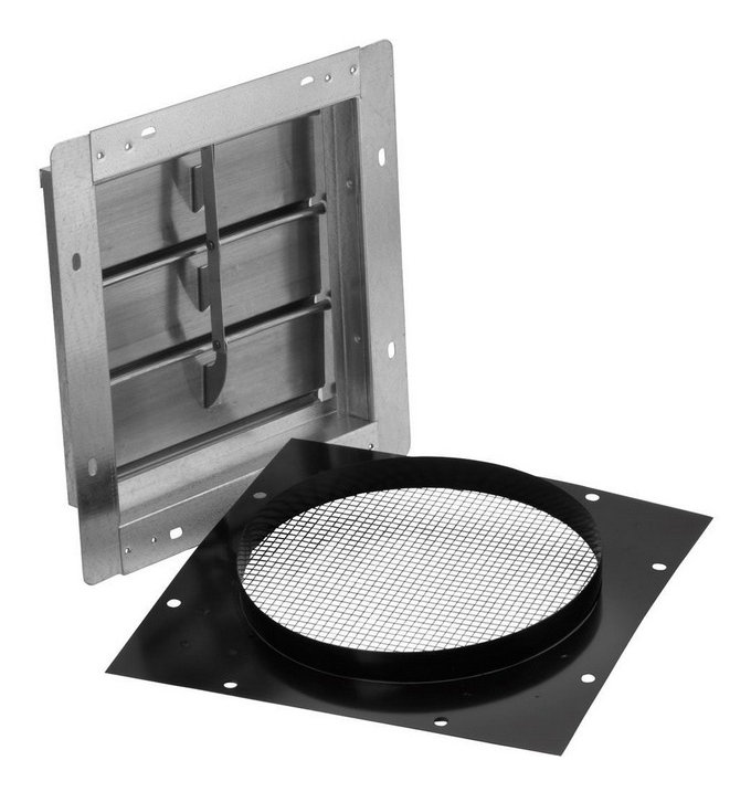 Broan-NuTone Universal Range hood Fan, 13" H x 13" W x 2.25" D, Black/Gray