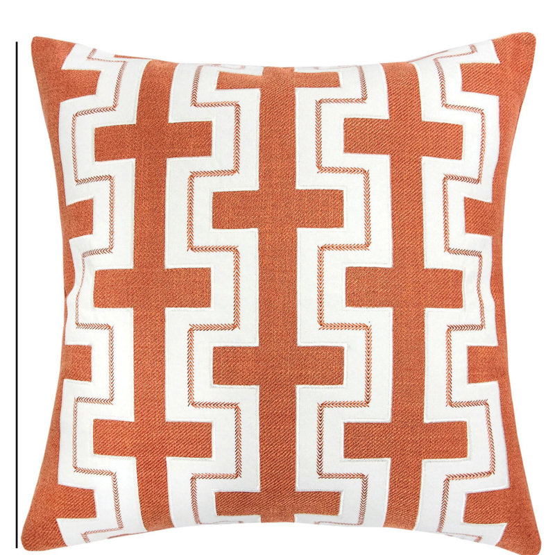 Housse et insert de coussin carré Cassia, Orange