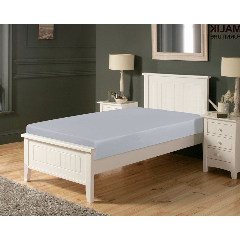 Pelletier 200 Thread Count Polyester Fitted Sheet, Soft & Durable Bed Sheet, Double (4'6), Silver