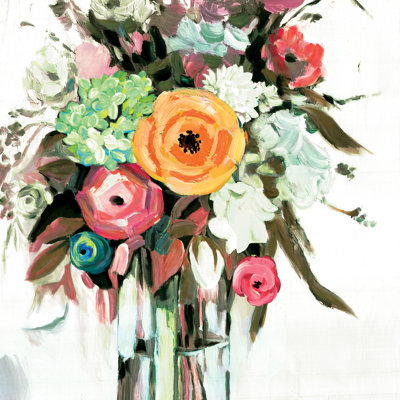 A Bunch Of Bright Flowers - Wrapped Canvas Painting