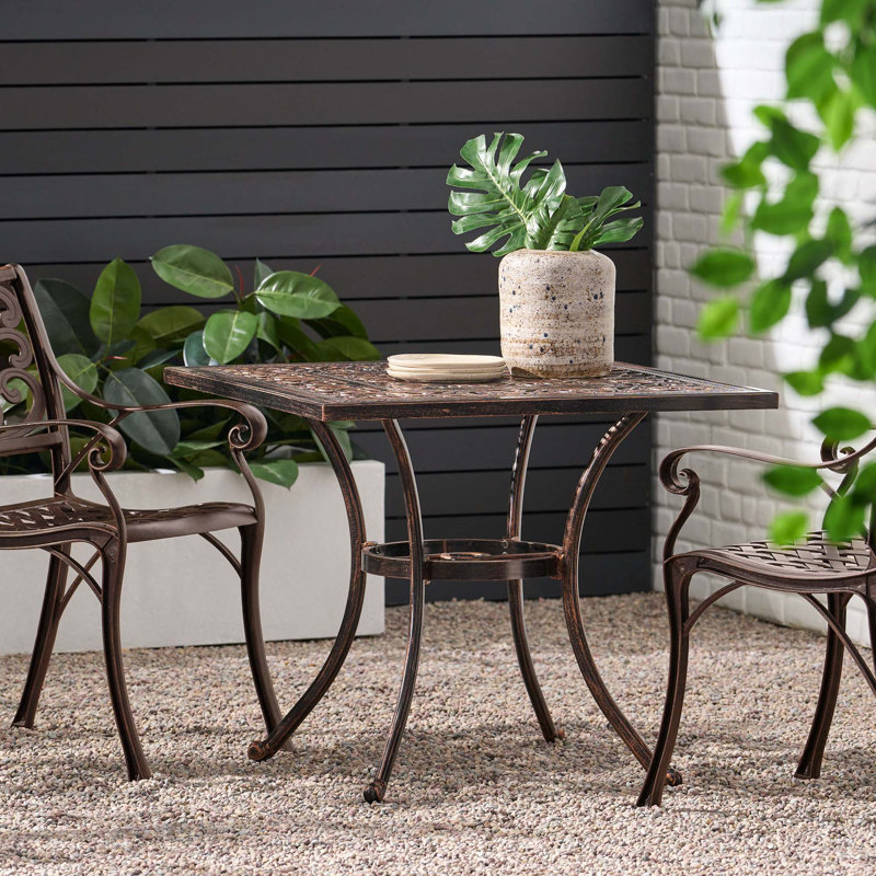 Outdoor Square Cast Aluminum Dining Table