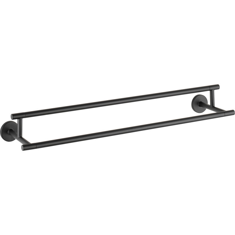 Accessoire de quincaillerie de salle de bain à double fixation murale 24 po Trinsic, Noir mat