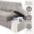 113'' L Shape Sectionl Sleeper Sofa Square Arm Sectional Sofa With Pull Out Couch And Storage Ottoman For Living Room-559206849
