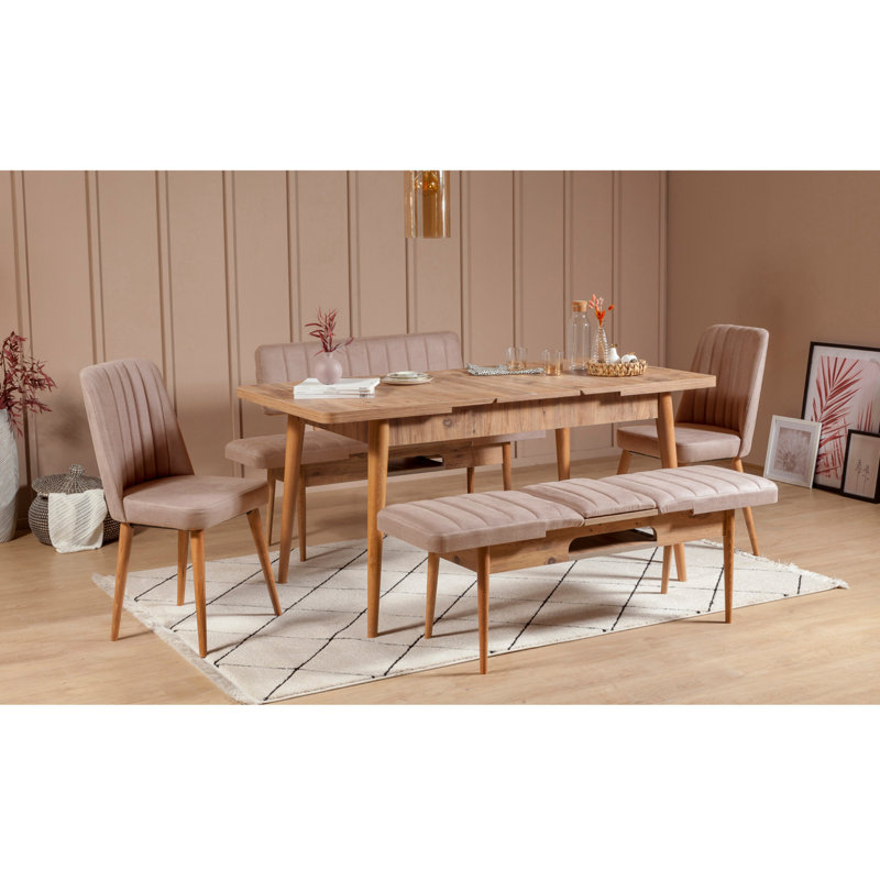 Banc rembourré Vioria, Naturel