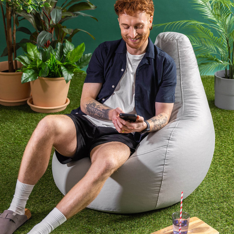 icon Dalton Medium Beanbag Outdoor Black Set of 2, Grey
