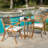 Brizio Wood Premium All-Weather Wicker Outdoor Dining Armchair with Cushion-100639313