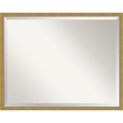 Incline Beveled Wood Framed Bathroom Vanity Wall Mirror