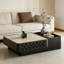 Table basse moderne avec rangement artistique