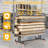 Heavy-Duty Mobile Lumber Rack & Pipe Rack | 8-Bin Storage System with 2,000 LB Load Rating​ | Industrial Rolling Platform Base, Fork Pockets & Locking Casters