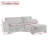 Maelina 3 - Piece Upholstered Sea Salt Grey Corduroy Modular Sectional Sofa with Pillow Back and Removable Ottoman-946834235
