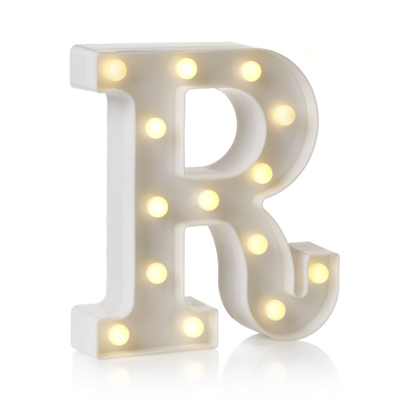 Klehm LED Alphabet Light Up Letters and Numbers, R