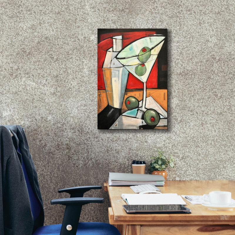 «Red Barrel Studio» «Shaken Not Stirred» par Tim Nyberg, art mural sur toile, H 26 po x l 18 po x P 0,75 po