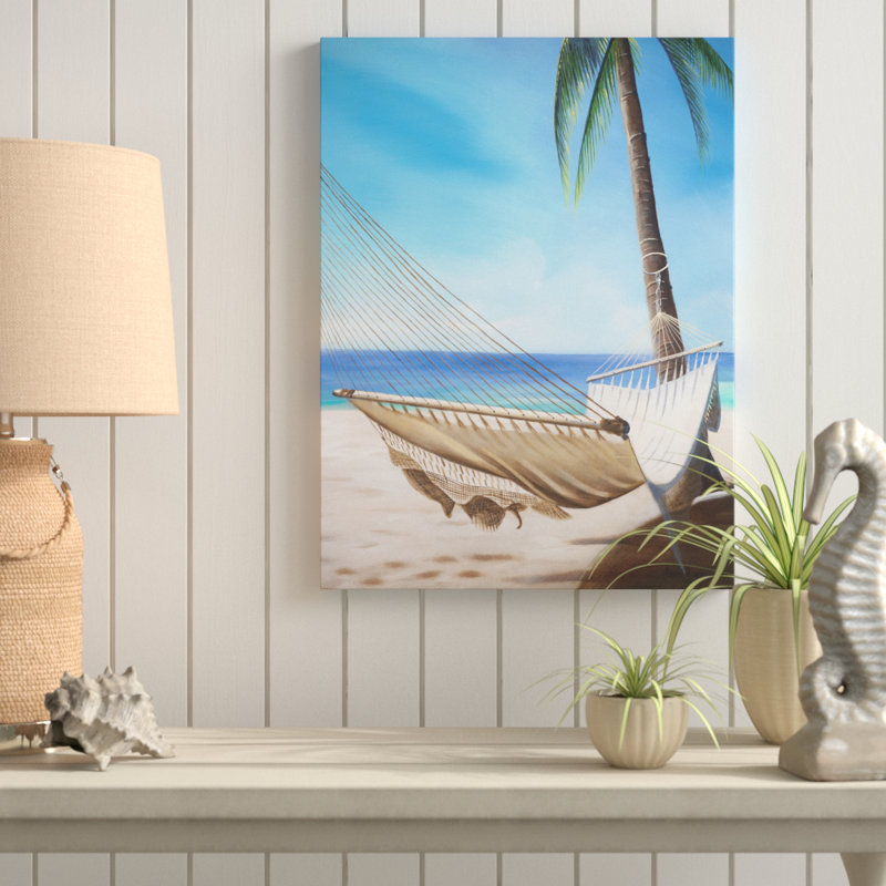 « beach hamac », reproduction sur toile tendue, H 19 po x l 14 po