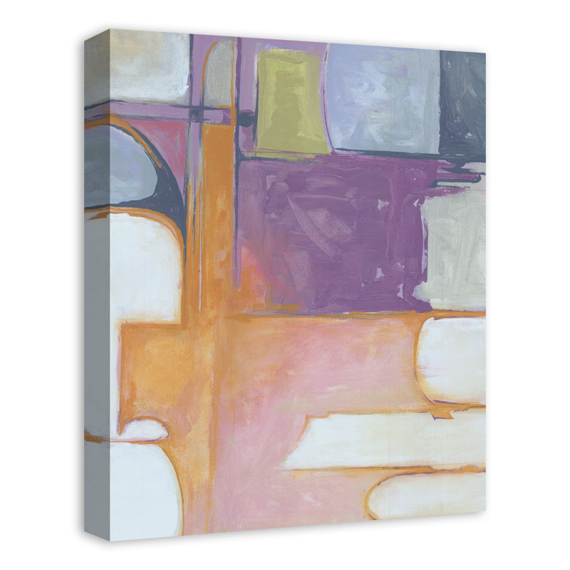 Colorful Cool Blocks Print On Canvas, 20" H x 16" W x 1.25" D