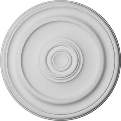 Endurathane Kepler Traditional Ceiling Medallion, 19 3/4"OD x 1 1/2"P (For Canopies up to 4 1/2"), Factory Primed