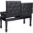 Adjustable Piano Bench with Flip-Top Storage, Cushioned PU Leather Seat