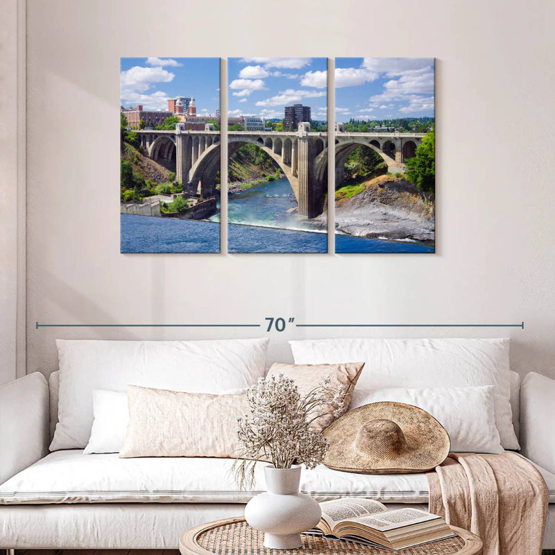 Rorry Monroe Bridge Over Spokane River, 24" H x 38" W