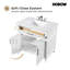 Velora 36 po Meuble-lavabo autoportant à simple cuve blanche avec plateau Everstone blanc assemblé