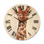 Portrait d'une horloge murale en bois Girafe X-63903680