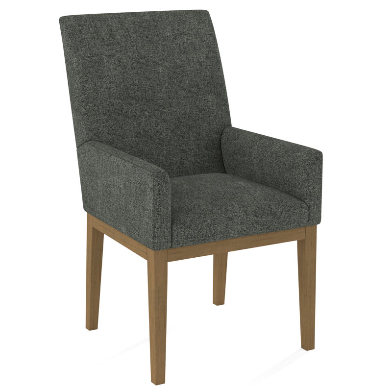 Upholstered Arm Chair, Salvador Asphalt, Beachwood