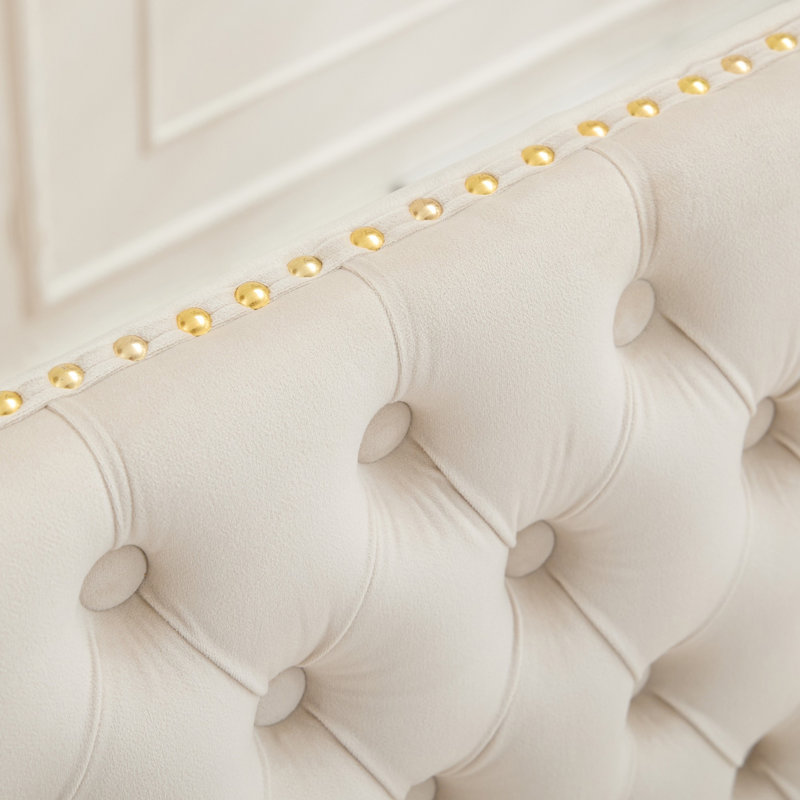 Banc en velours pour causeuse double