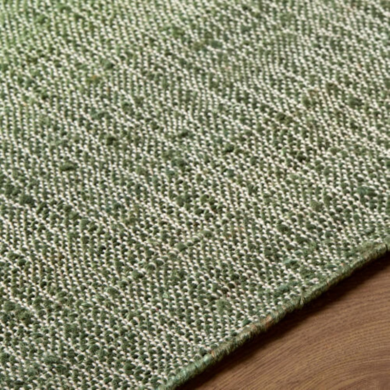 Umbria  Handmade Rug, Green/Beige, Rectangle 9' x 12'