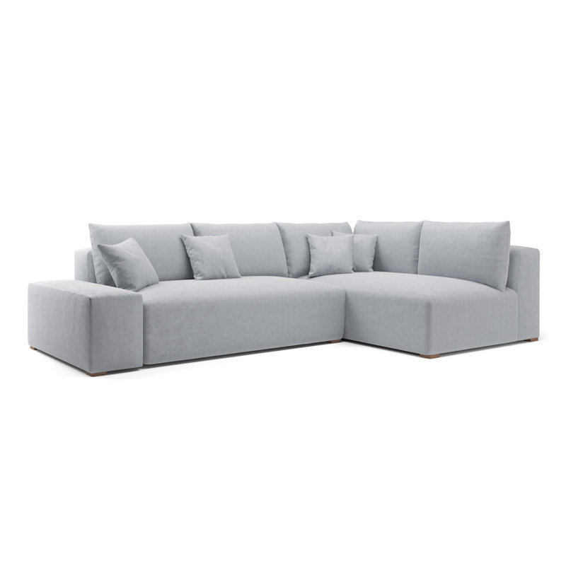 California Sofa & Chaise, Light Blue 100% Polyester