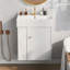 Meuble-lavabo flottant avec vasque en céramique