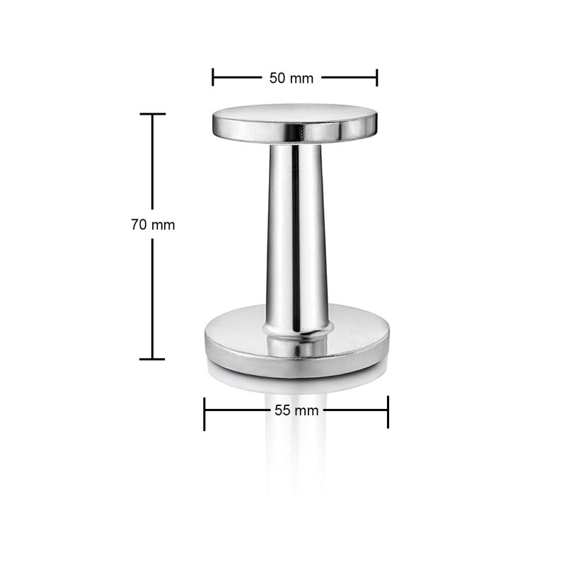 Heavyweight Dual-Sided Silver Aluminum Espresso Tamper