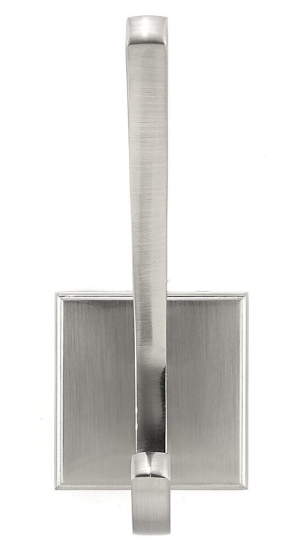 Transitional Metal Wall Hook, Brushed Nickel