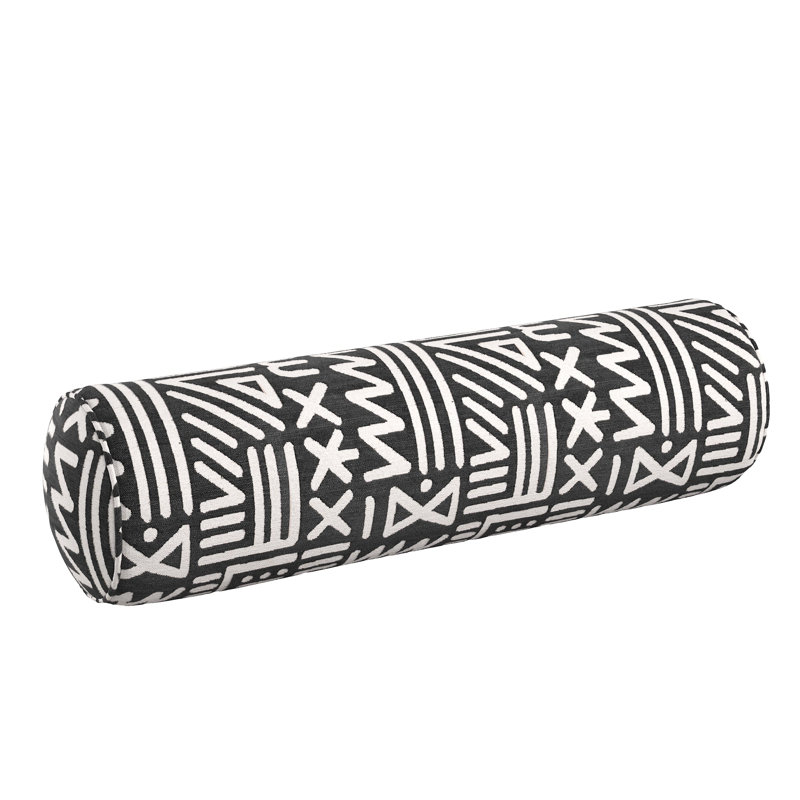 Coussin Montezuma, H 9 po x l 36 po, Noir, noir, noir, noir