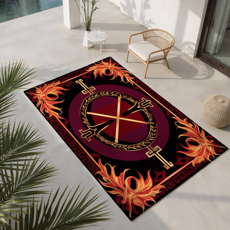 Tapis intérieur et extérieur Celestial Brocade, Rectangulaire 2 pi x 3 pi