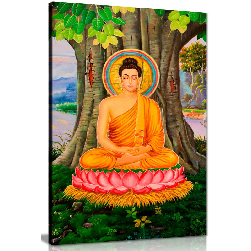 Buddha - Wrapped Canvas Print, 91cm H x 61cm W