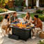 Table de foyer d'extérieur au propane de 43 pouces certifiée CSA, foyer d'extérieur au gaz 50 000 BTU avec couvercle et couvercle imperméable pour jardin et patio