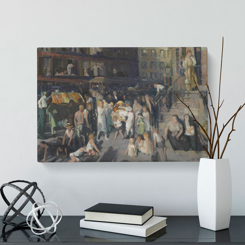 Cliff Dwellers by George Bellows - Wall Art, 60cm H x 91cm W x 3cm D, Wrapped Canvas