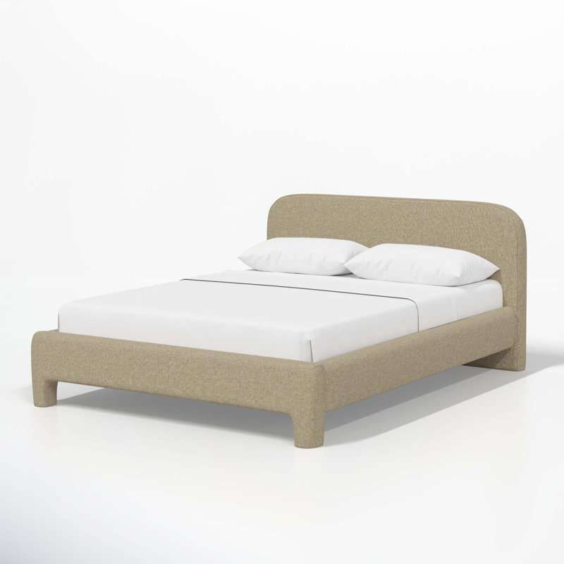 Illy Upholstered Standard Bed, California King, Zuma Natural Textured Linen