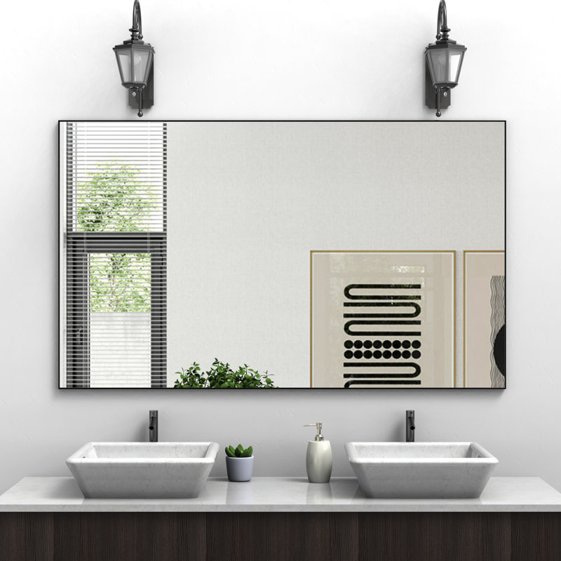 60"X36" Oversized Modern Rectangle Bathroom Mirror
