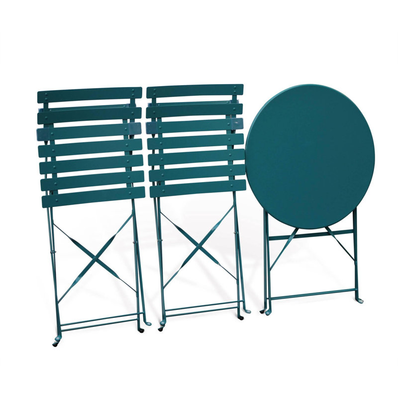 Westcliff Bistro Table Set with 2 Chairs, Duck Blue