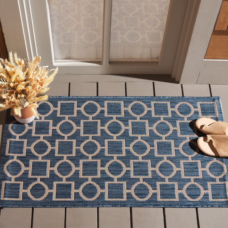 Courtyard Performance Geometric Rug, 5'3" x 7'7"