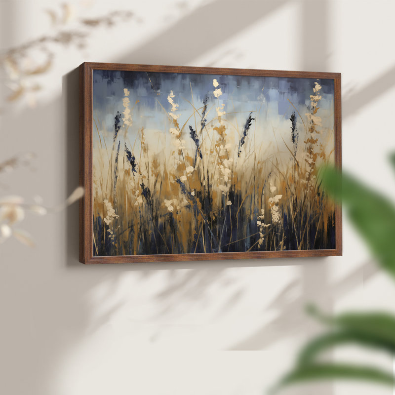 Série florale - CLII - Reproduction encadrée - Restickable, H 8 po x l 10 po, Noyer