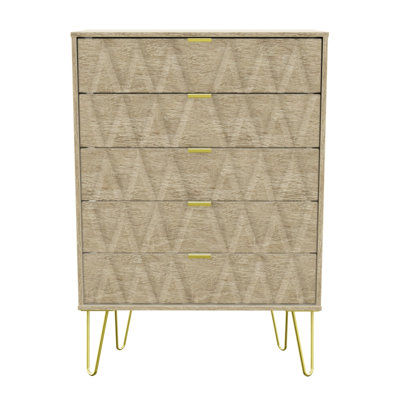 Fully Assembled Pawhuska 5 Drawer 76.5Cm W Chest of Drawers