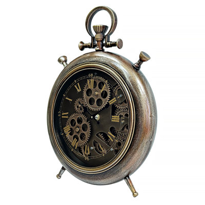 Pocket Watch Skeleton Table Clock