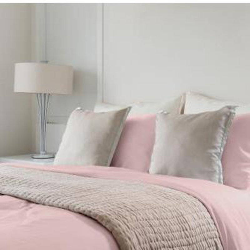 Ensemble de draps 4 pièces Deluxe Deluxe 100% rayonne de bambou, Ensemble de draps pour grand lit, Rose