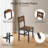 5 Pieces Dining Room Set 39.4" Round Dining Table Set for 4 Kitchen Table and Chairs