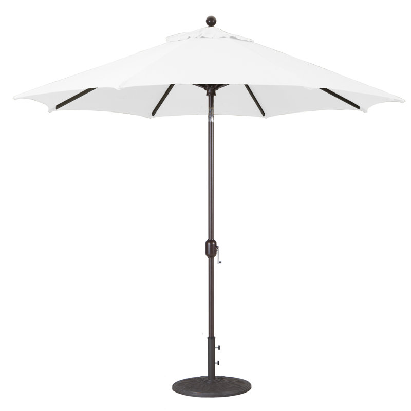 Parasol de marché 9 pi Nadasha, Bronze antique, Toile Sunbrella® naturel