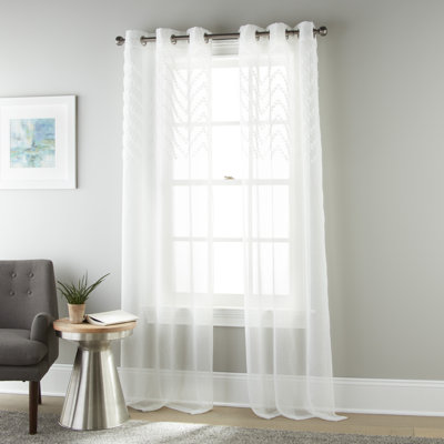 Paire de rideaux transparents avec œillets Quinlen