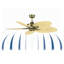 Ventilateur de plafond d'intérieur de 52 pouces Windpointe - Laiton antique avec pales ovales étroites naturelles-7244218