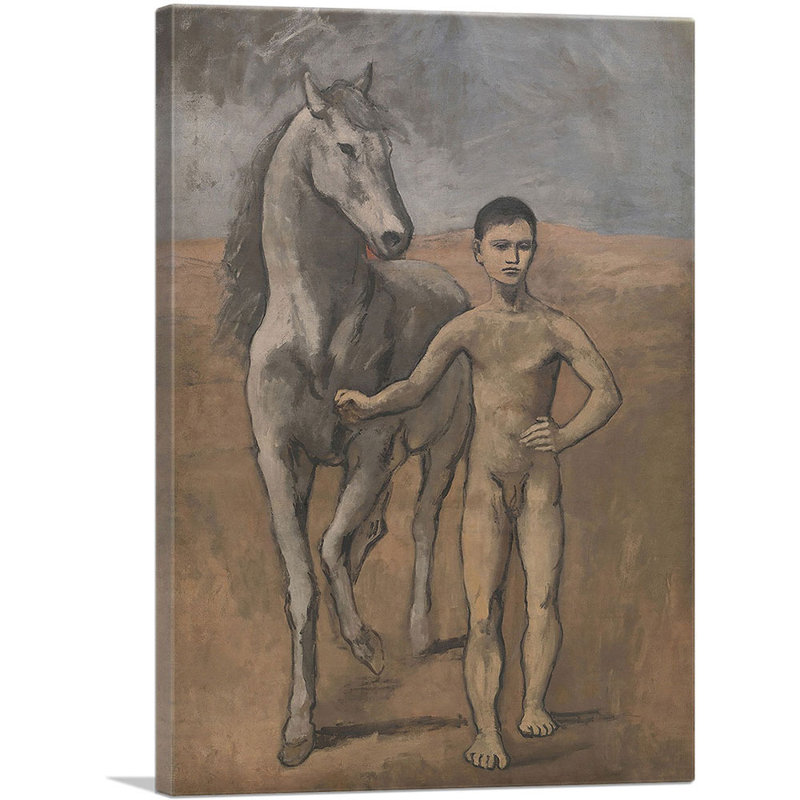 Garçon menant un cheval 1905 par Pablo Picasso, reproduction d'art sur toile tendue, H 26 po x l 18 po x 1,5 po