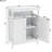 White Bathroom Floor Cabinet With Double Shutters, Dependable , Painting, Generous Storage, Simple Assembly Procedure Storage In White, Shutter Door Design, Painted Ample