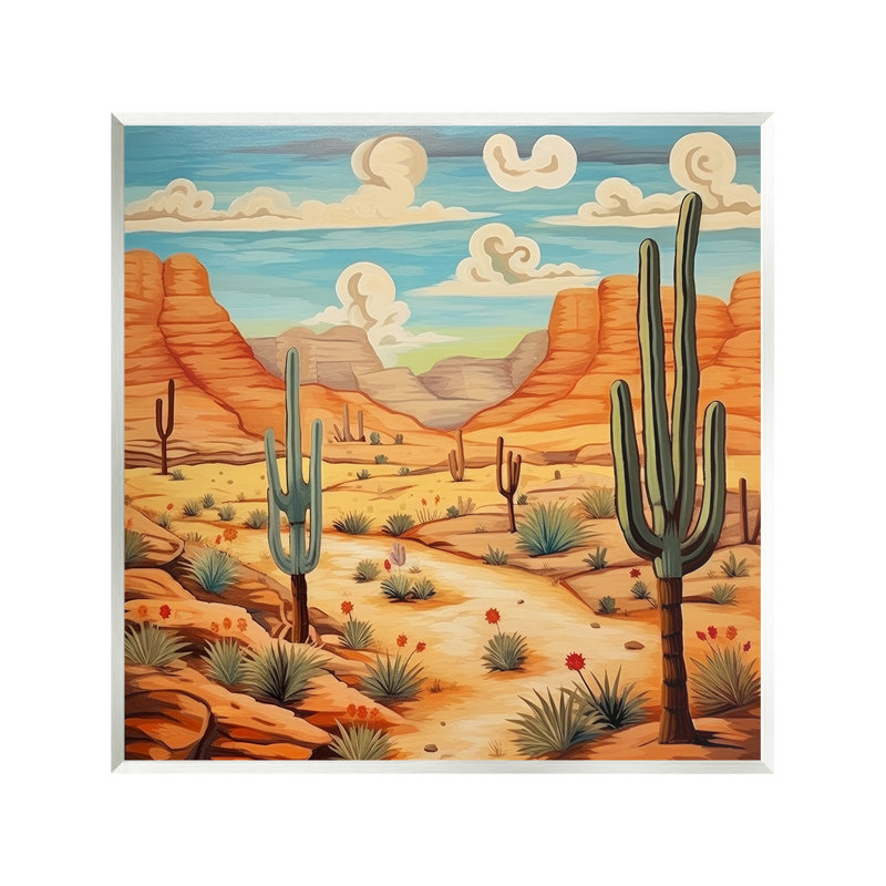 Desert & Swirling Clouds Wall Art Design By Lazar Studio